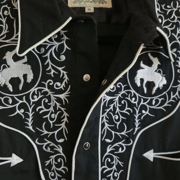 VINTAGE 90s Men's Roper Embroidered Western Shirt | Cowboy Style | Size XL - Picture 8 of 12